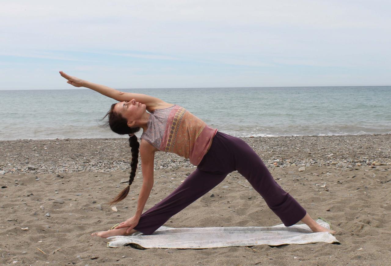 Trikonasana, posture du triangle